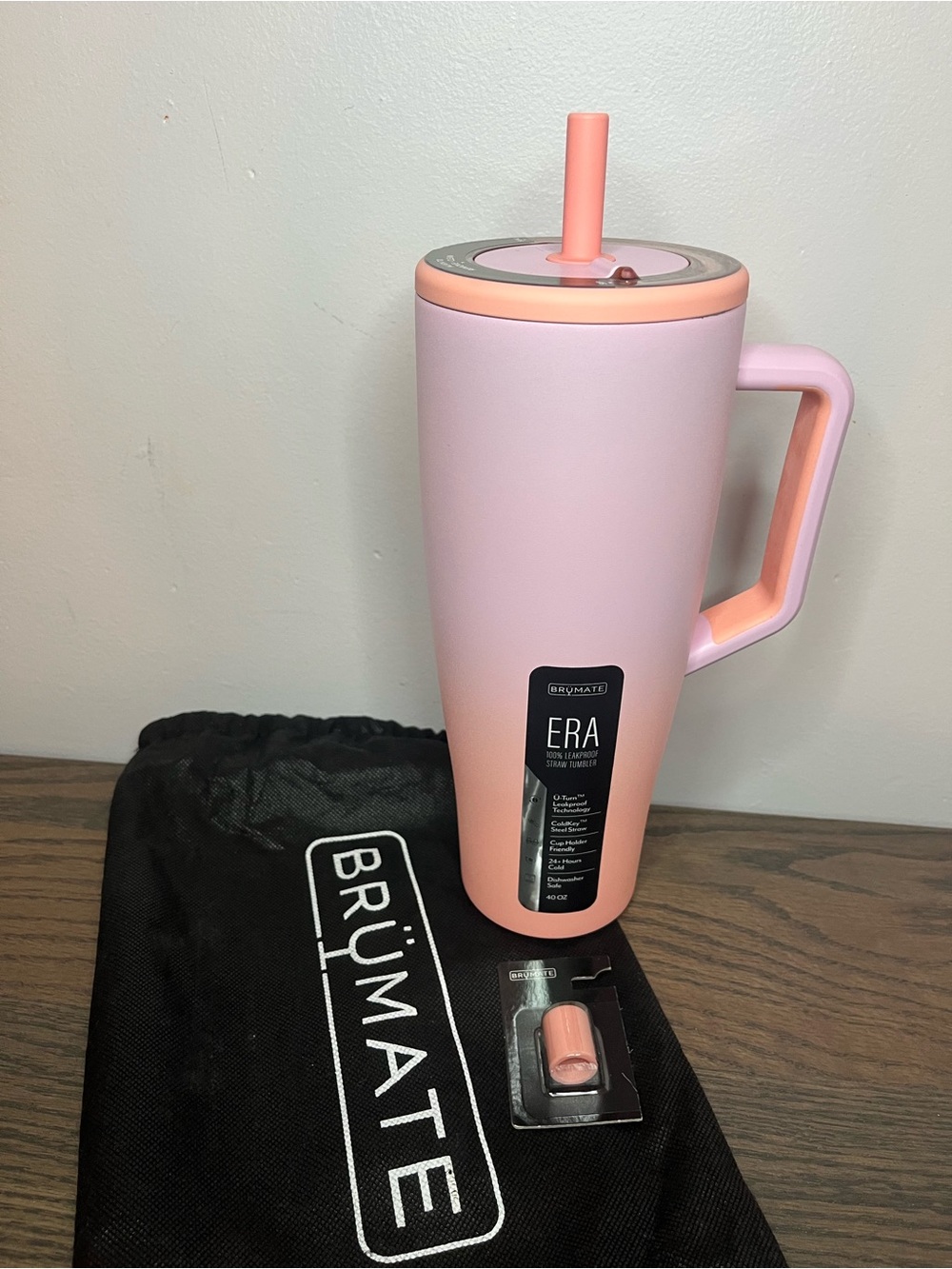 NEW! Brumate 40oz Citrus Glow Era w/ 1 straw cover